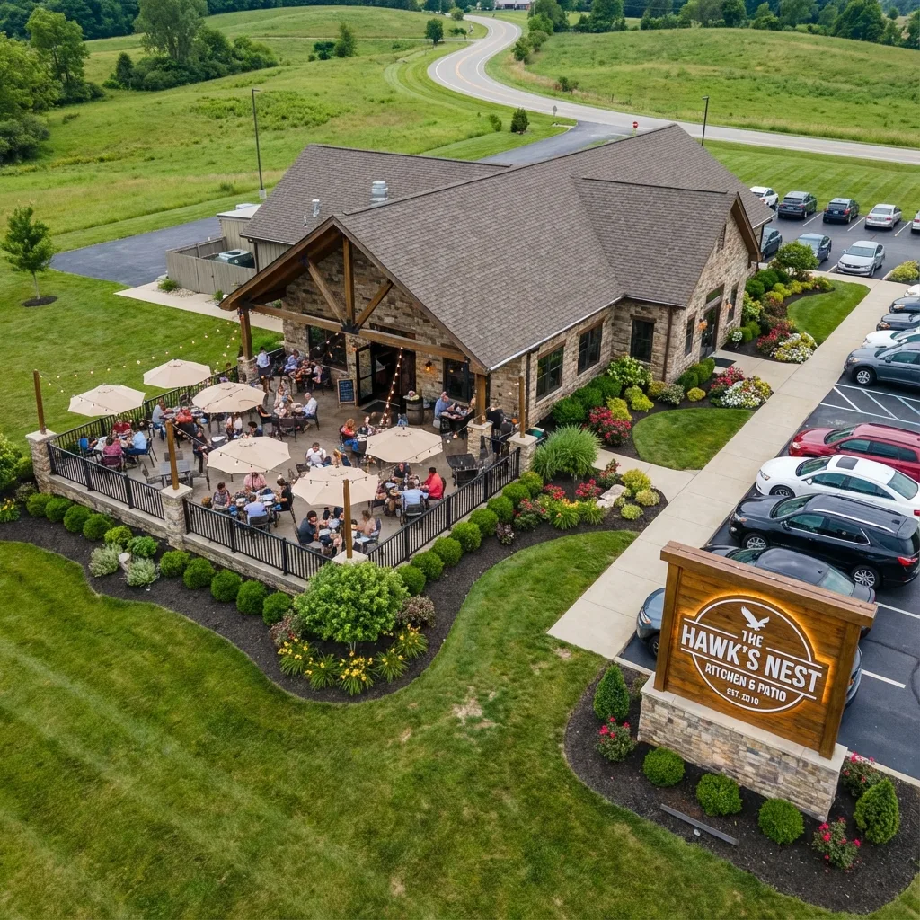 After: Living room with HDR editing - balanced windows and interior lighting
